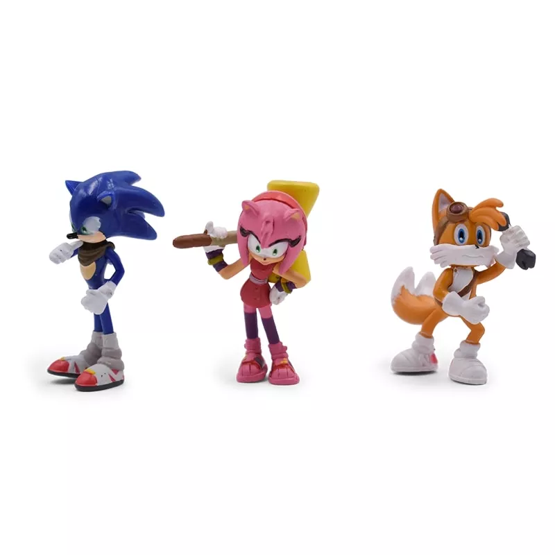 Super Sound Sonic Movie Game Bonecas para Crianças, PVC Figura
