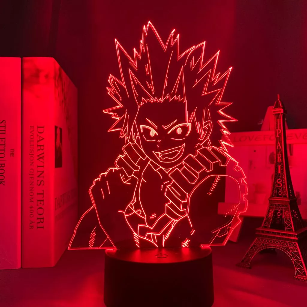 🔥 Luminária My Hero Academia Boku No Hero Academy Anime Meu Herói Academia  Led Night Light Eijiro Kirishima Lâmpada Para Quarto Deco Presente De  Aniversário Eijiro Kirishima Luz Meu Herói Academia -