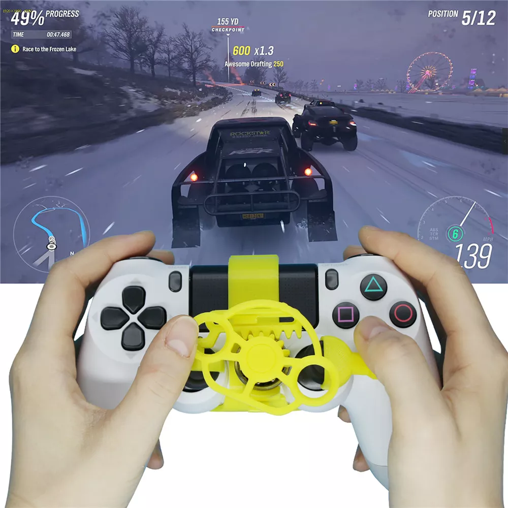 Plástico Volante Races Gaming Handle Titular Para PS5 Jogo De