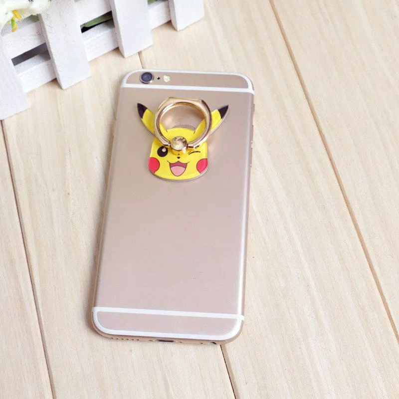 suporte anel dedo para celular anime pokemon pikachu Capinha p/ Celular Stitch + Suporte Case Capa Smartphone iPhone Samsung