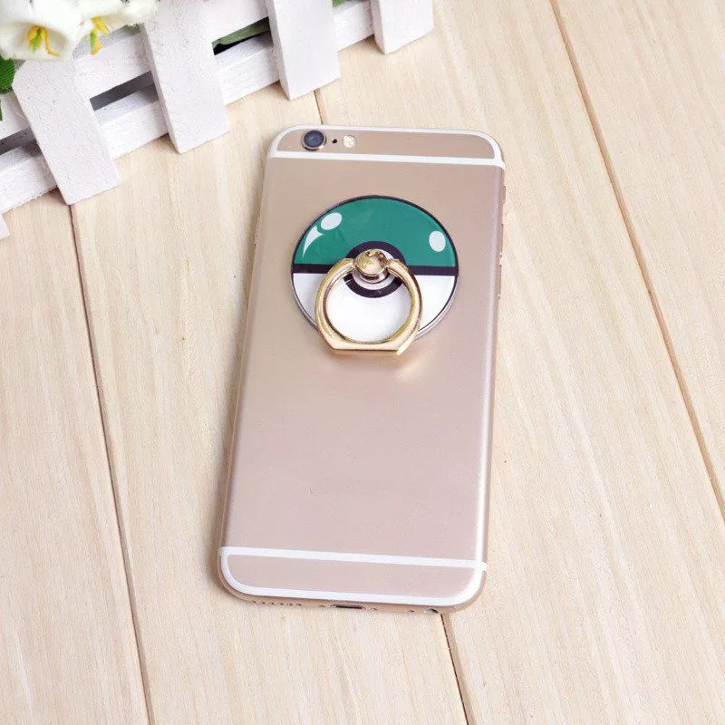 suporte anel dedo para celular anime pokemon pokebola verde Capinha p/ Celular Stitch + Suporte Case Capa Smartphone iPhone Samsung