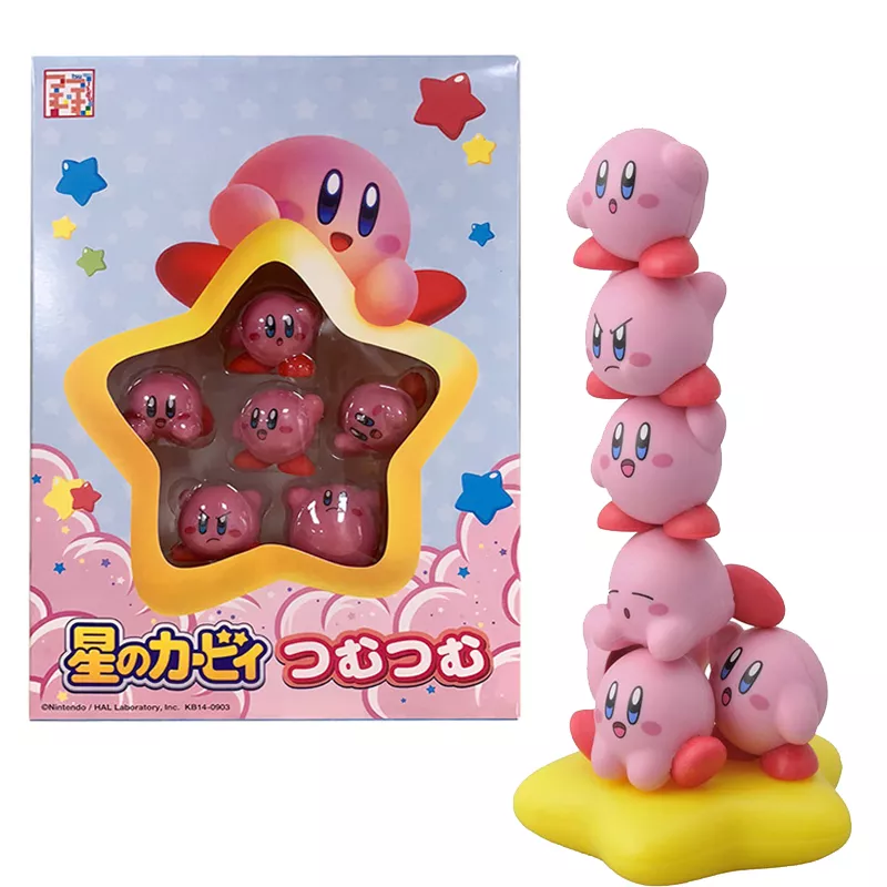 Action Figure Kirby conjunto rosa, conjunto de brinquedos decorativos de fantasia dee doo de kirby, brinquedo fofo de presente para crianças, bonecas decorativas, brinquedos de presente para crianças 1