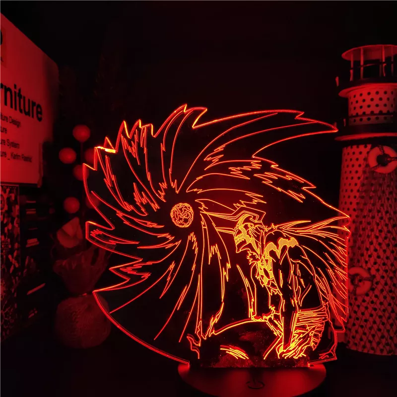 1819125225 Luminária Bleach Anime lâmpada led noturna kurosaki ichban kai 3d, lâmpada de mesa para decoração da casa